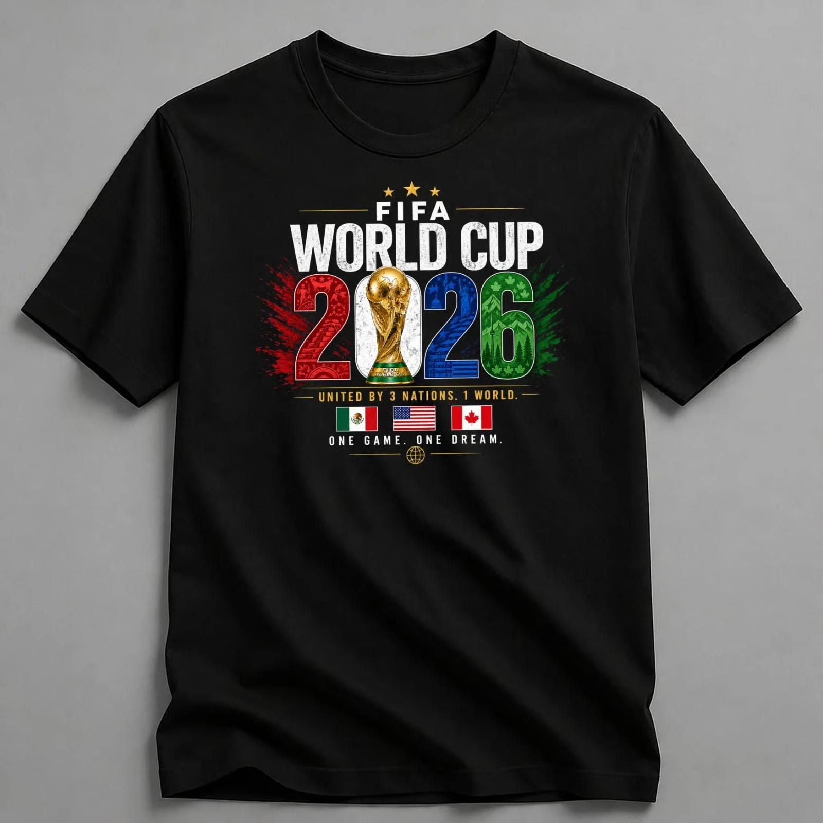 Fifa World Cup 2026 Printed T-Shirt, Graphic Tee USA Football Fan gallery