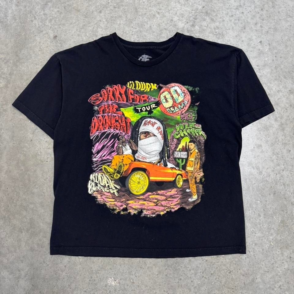 2023 Lil Durk T-shirt Almost Healed Tour Chicago OTF Drill Rap Black Mens XXL