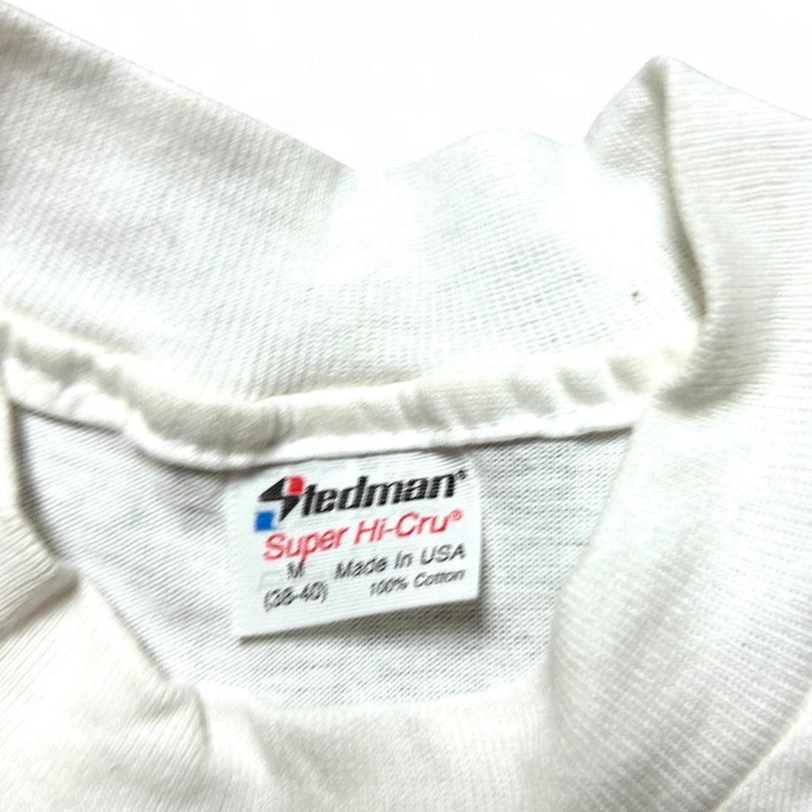 Discovery Channel 80s Vintage Logo White Cotton T-shirt Graphic Tee Medium gallery