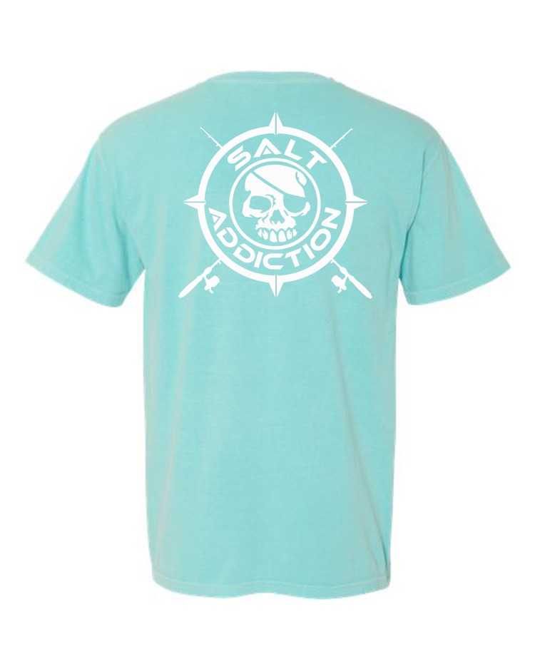 Salt Addiction Nautical compass Logo Fishing Short Sleeve T Shirt Ocean gallery