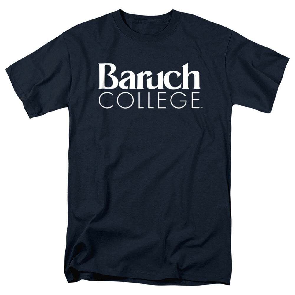 Baruch College Adult T-Shirt Stacked, Navy, S-5XL gallery