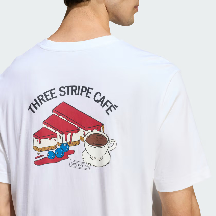 adidas men COFFEE CAFE CHEESECAKE GRAPHIC T-SHIRT gallery