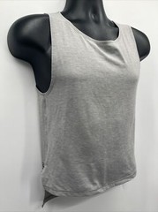 Men’s Casual Solid Grey Tank Top Sleeveless Athletic Tee Shirt Size N/A