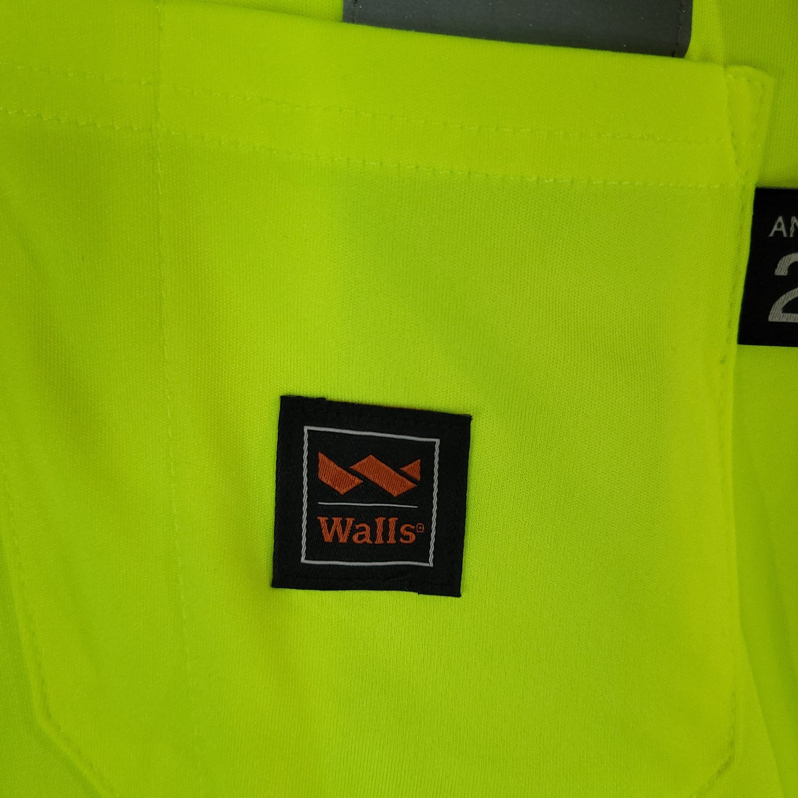 Walls Men’s High Visibility Safety T-Shirt ANSI 2 Yellow Medium Polyester gallery