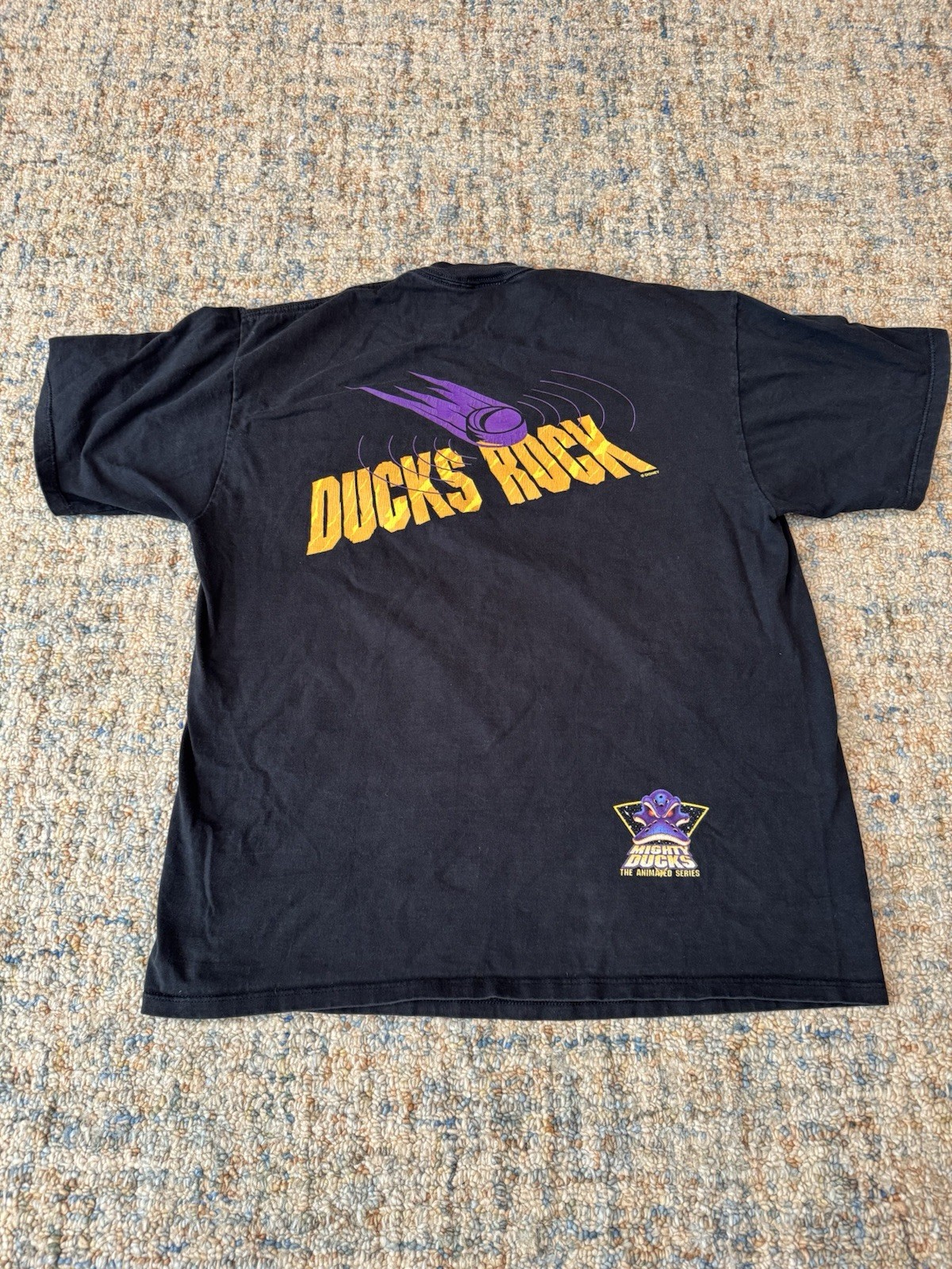 Vintage Mighty Ducks Animated Series Show Tee Shirt Size Large gallery