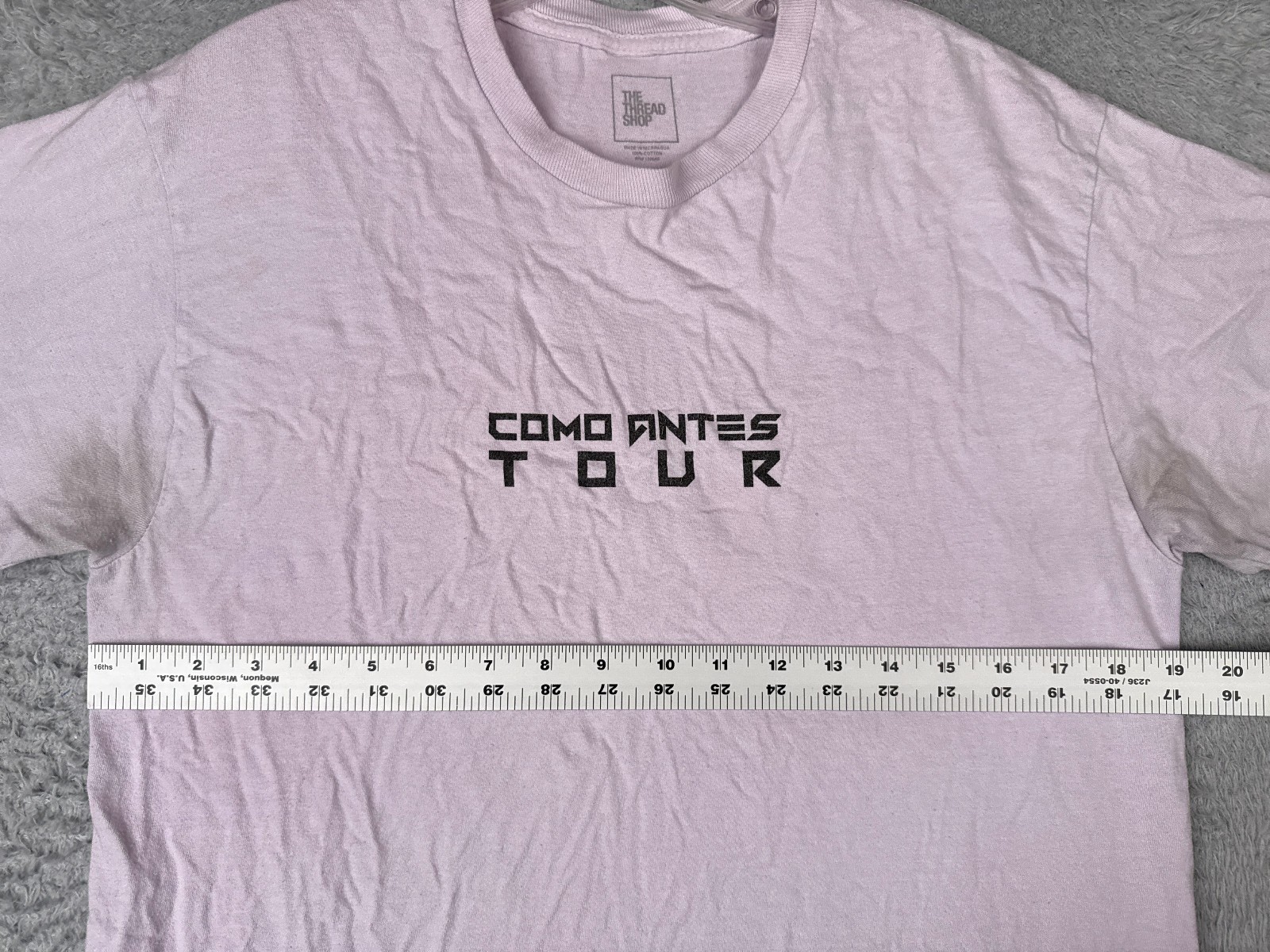 The Thread Shop Shirt Men Medium Purple Cotton Como Antes Tour Wisin Yandel READ gallery