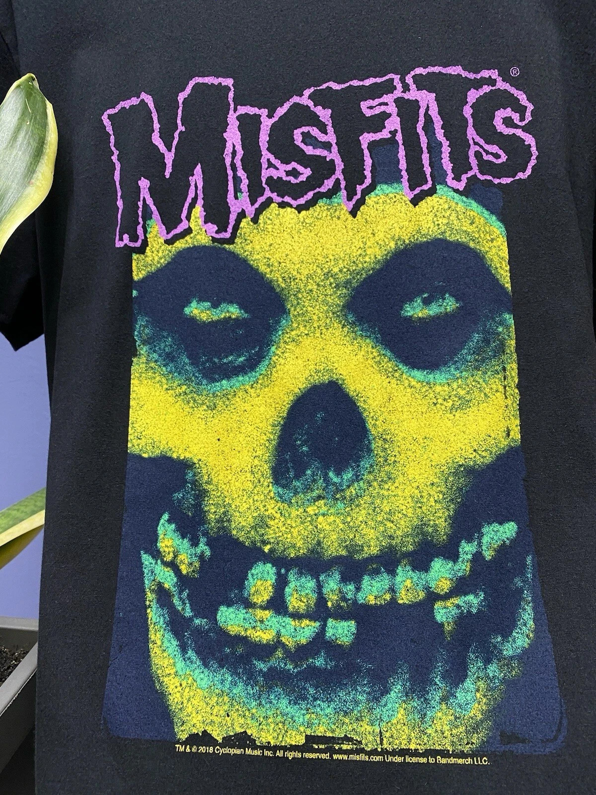 Vintage Style 90s Misfits Big Skull Reprint T-Shirt Punk Rock Band Black Unisex gallery