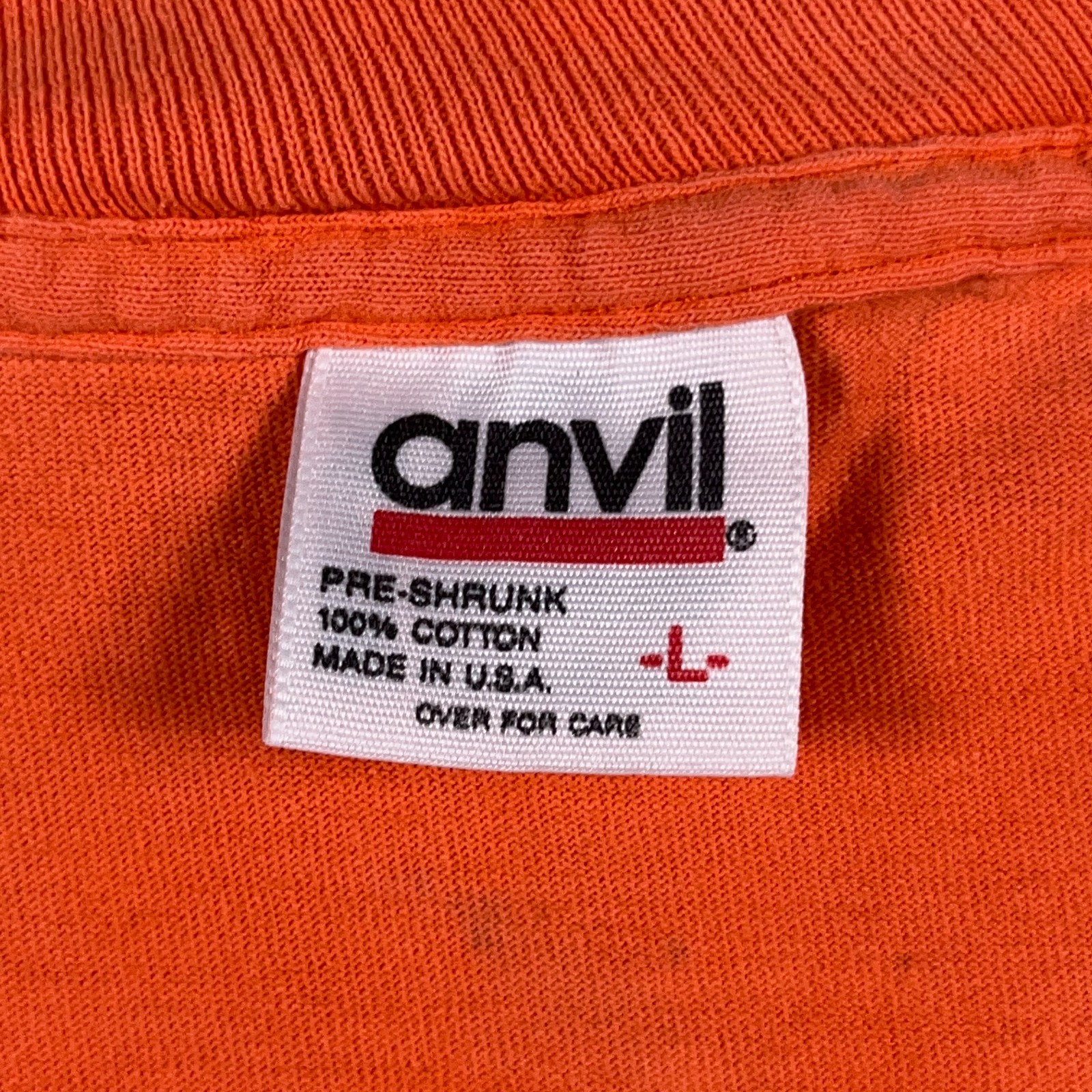 Vtg T Shirt Mens Large Amharic Ethiopian Eritrea Orange Single Stitch USA gallery
