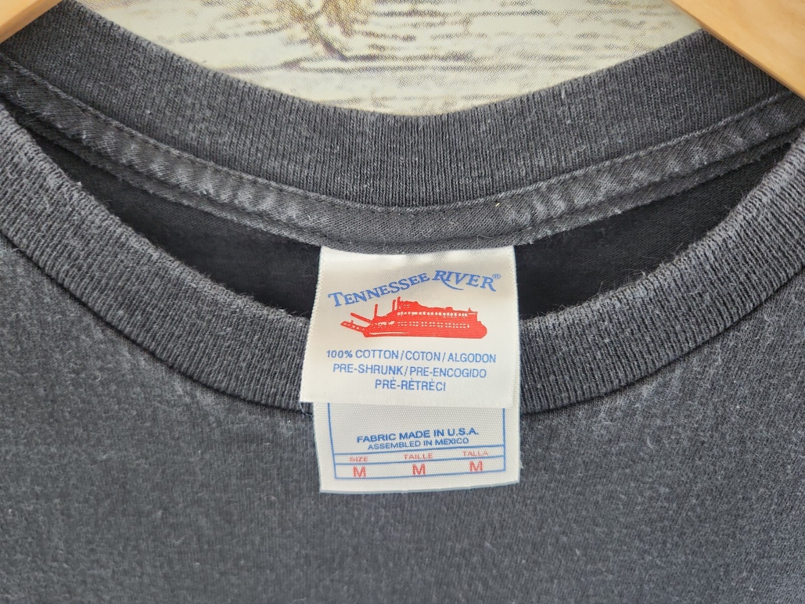 Kentucky Choppers Biker Motorcycle SS Sleeves USA Black Tennessee River Shirt M gallery