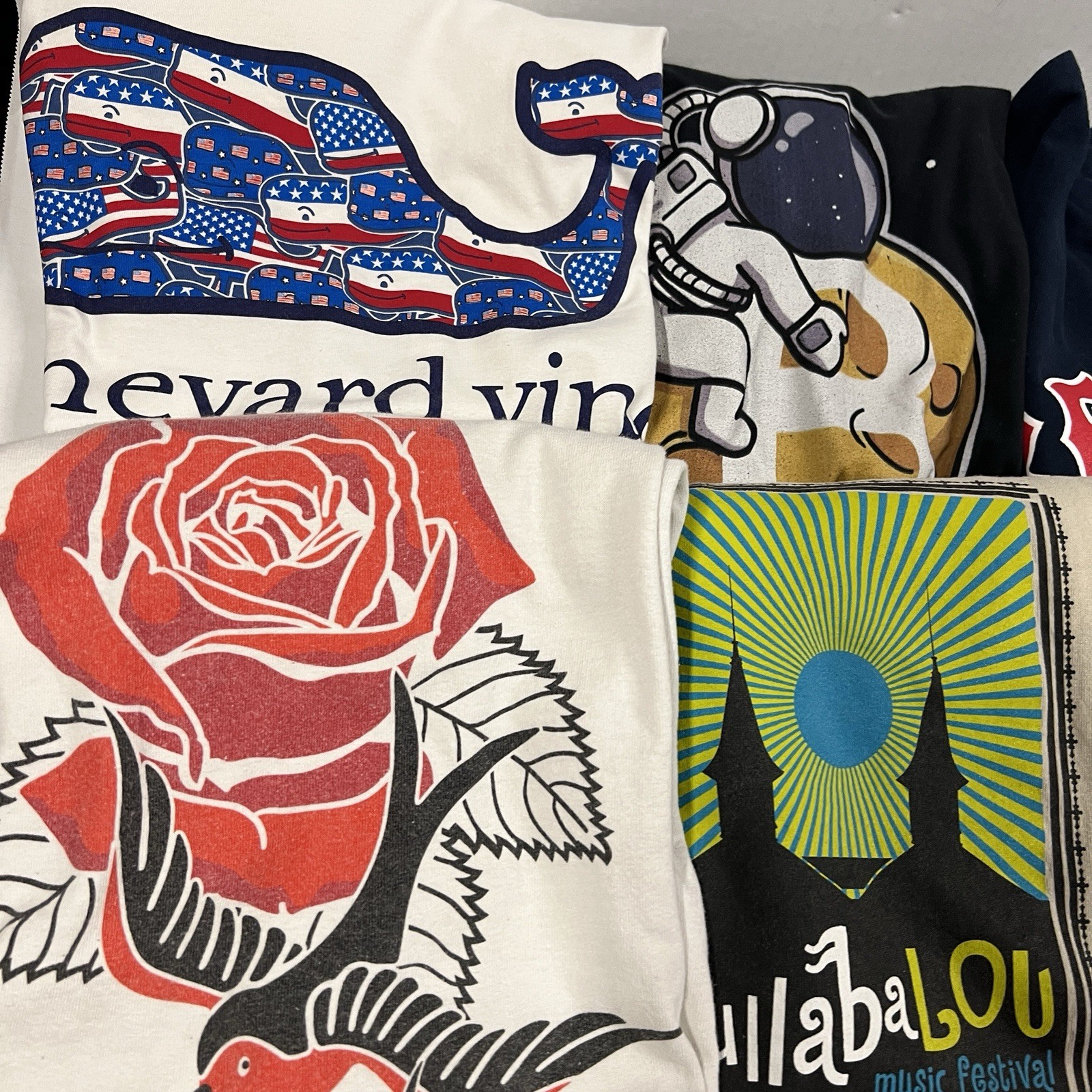 16 Tees Graphic T Shirt Lot Mix Modern Joblot For DIY Craft Upcycle Tie Dye Etc. gallery
