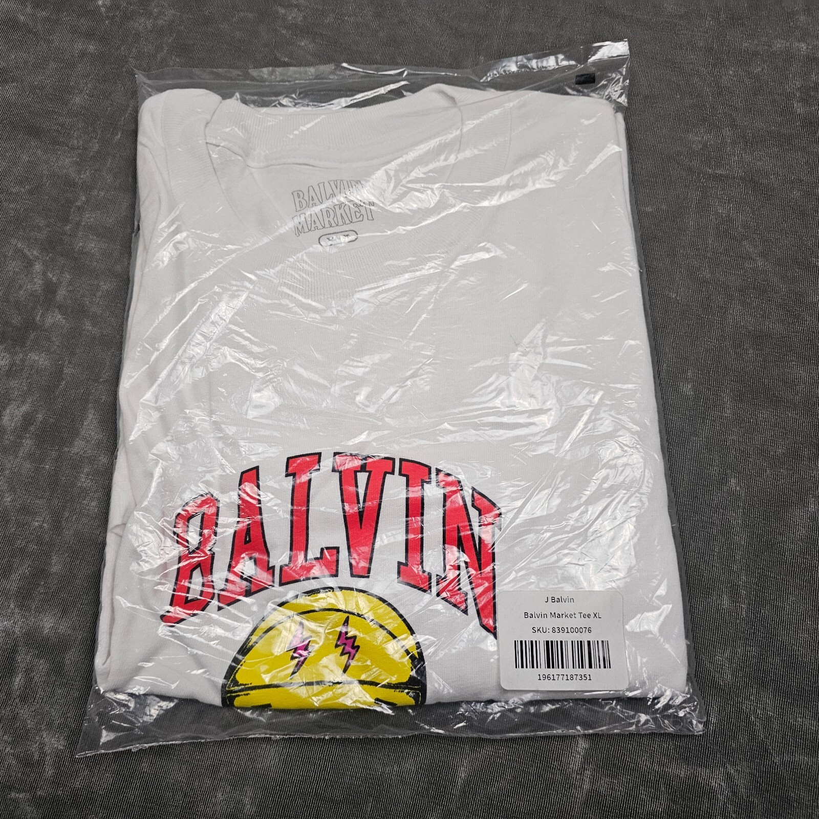 J. Balvin Market Shirt Men Extra Large Ball Smiley Face Chinatown Collab XL