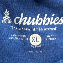 Chubbies The Weekend Has Arrived Short Sleeve Blue T-Shirt Men’s XL NWT