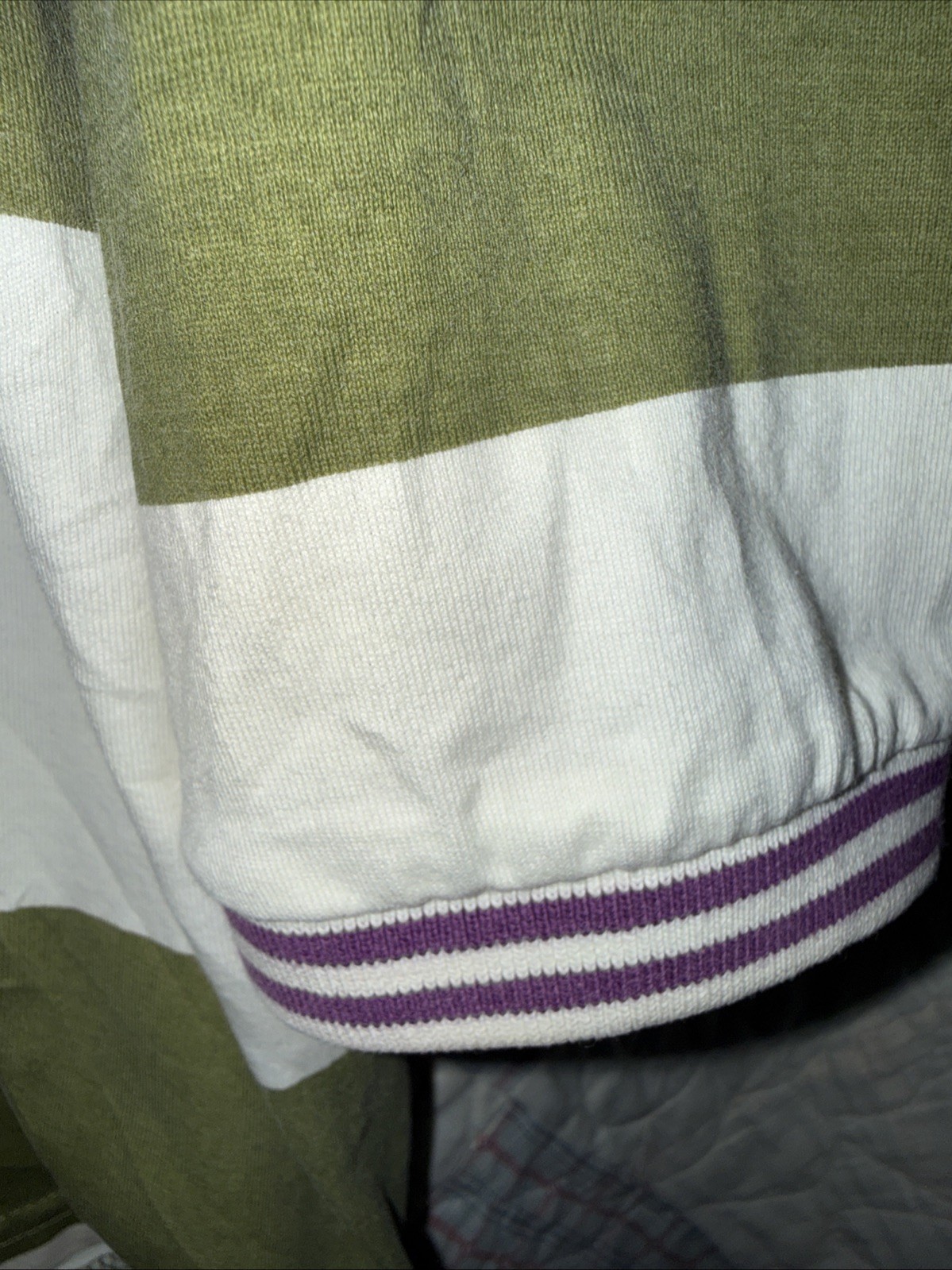 Supreme Printed Stripe L/S Top in olive green from the Fall/Winter 2019 Men’s XL gallery