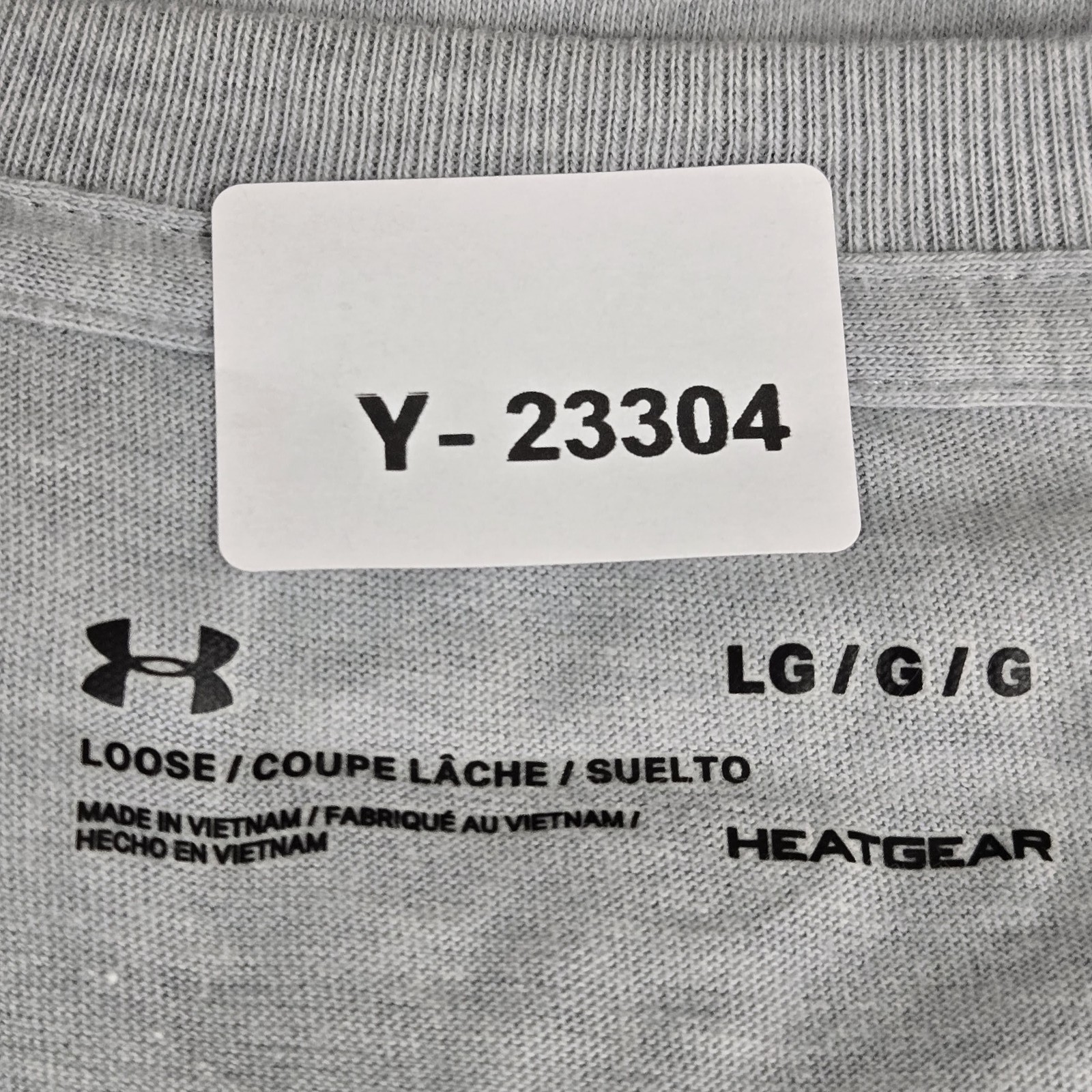 Under Armour Men Shirt L Gray Graphic Print Logo Camouflage HEATGEAR Gorpcore gallery