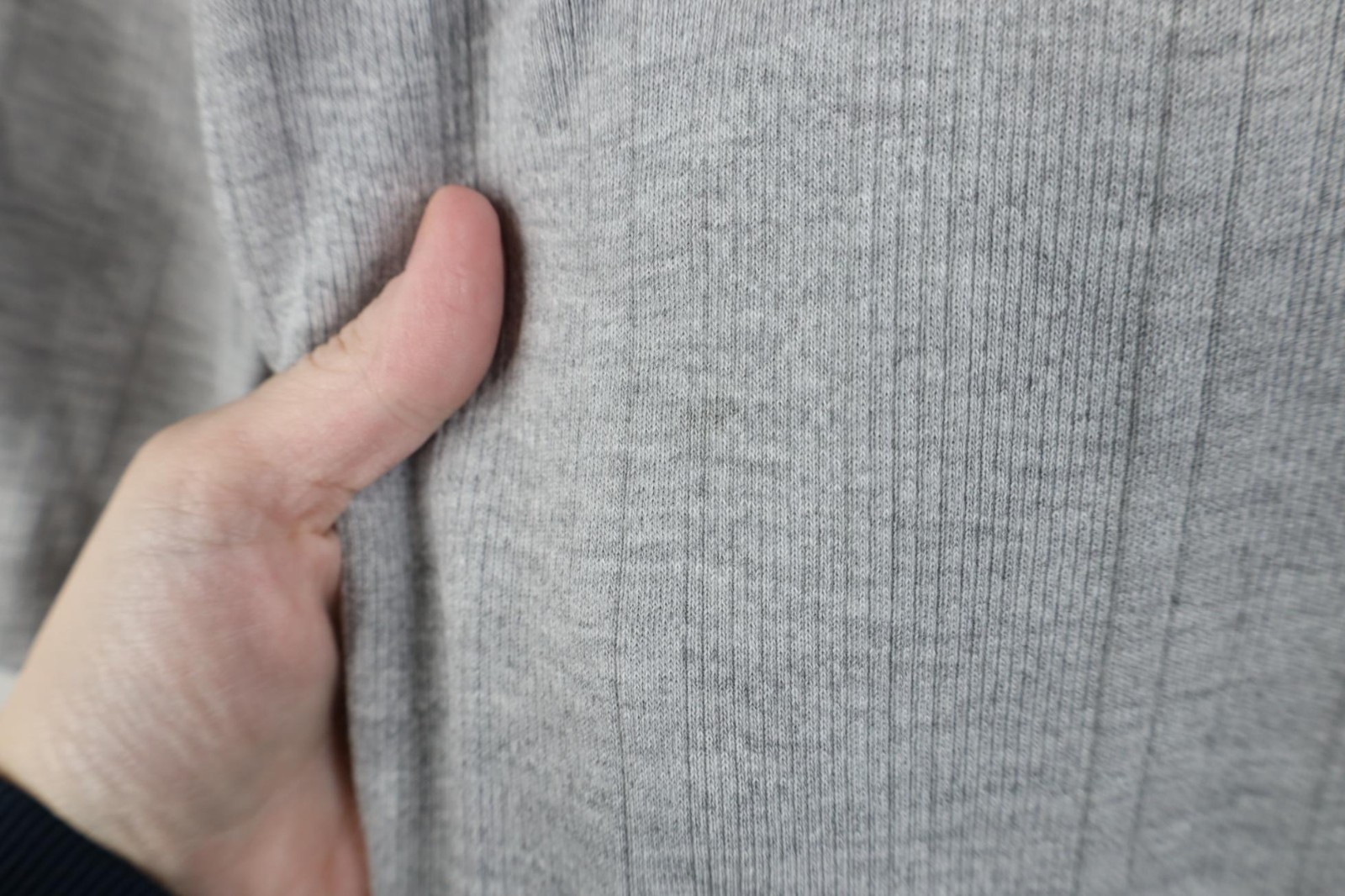 Vintage 90s Streetwear Mens Medium Blank Striped Ribbed Knit Henley T-Shirt Gray gallery