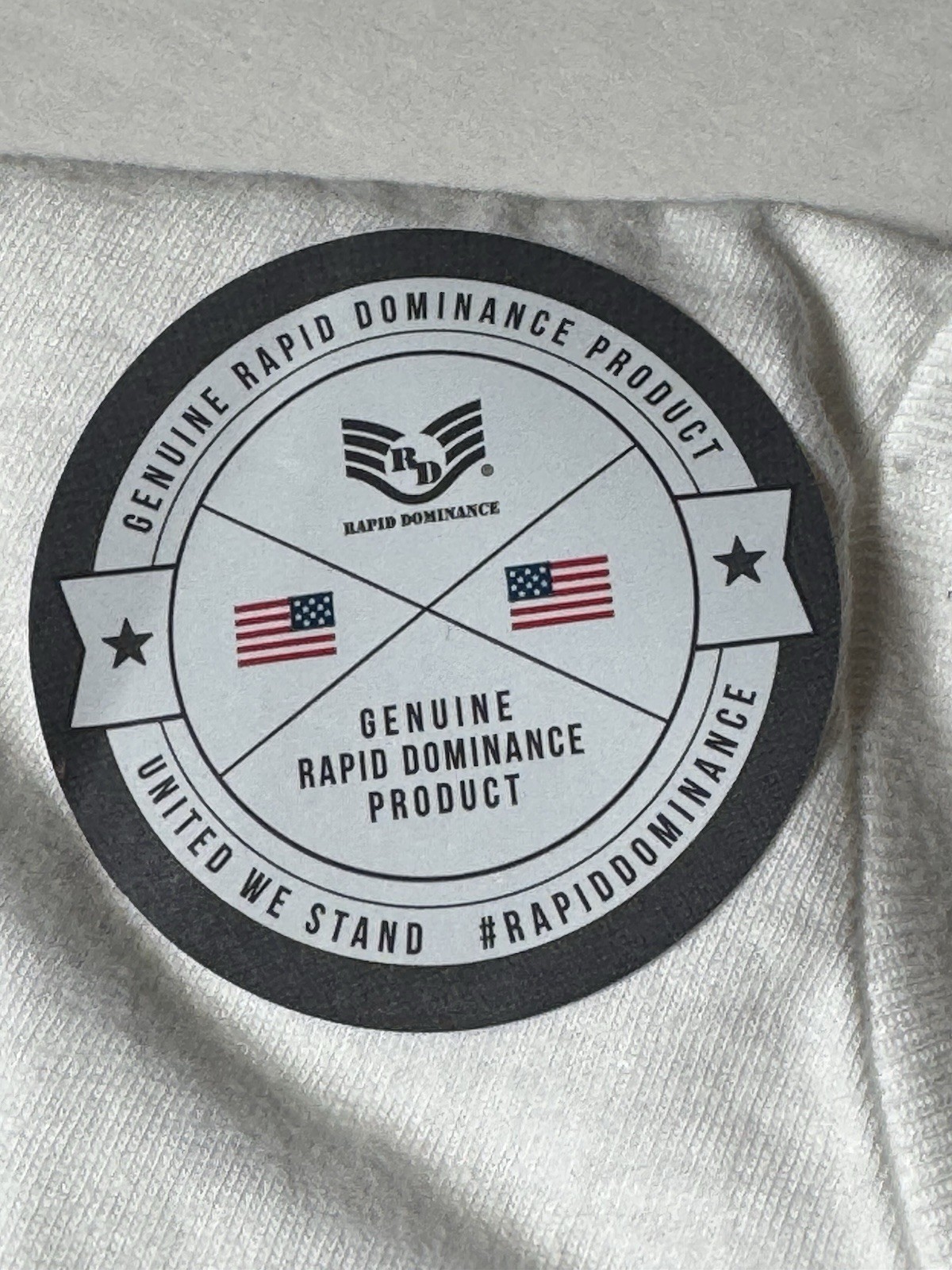 NWT Defect Last Photo U.S. Air Force Rapid Dominance T Shirt White Blue Men Sz S gallery