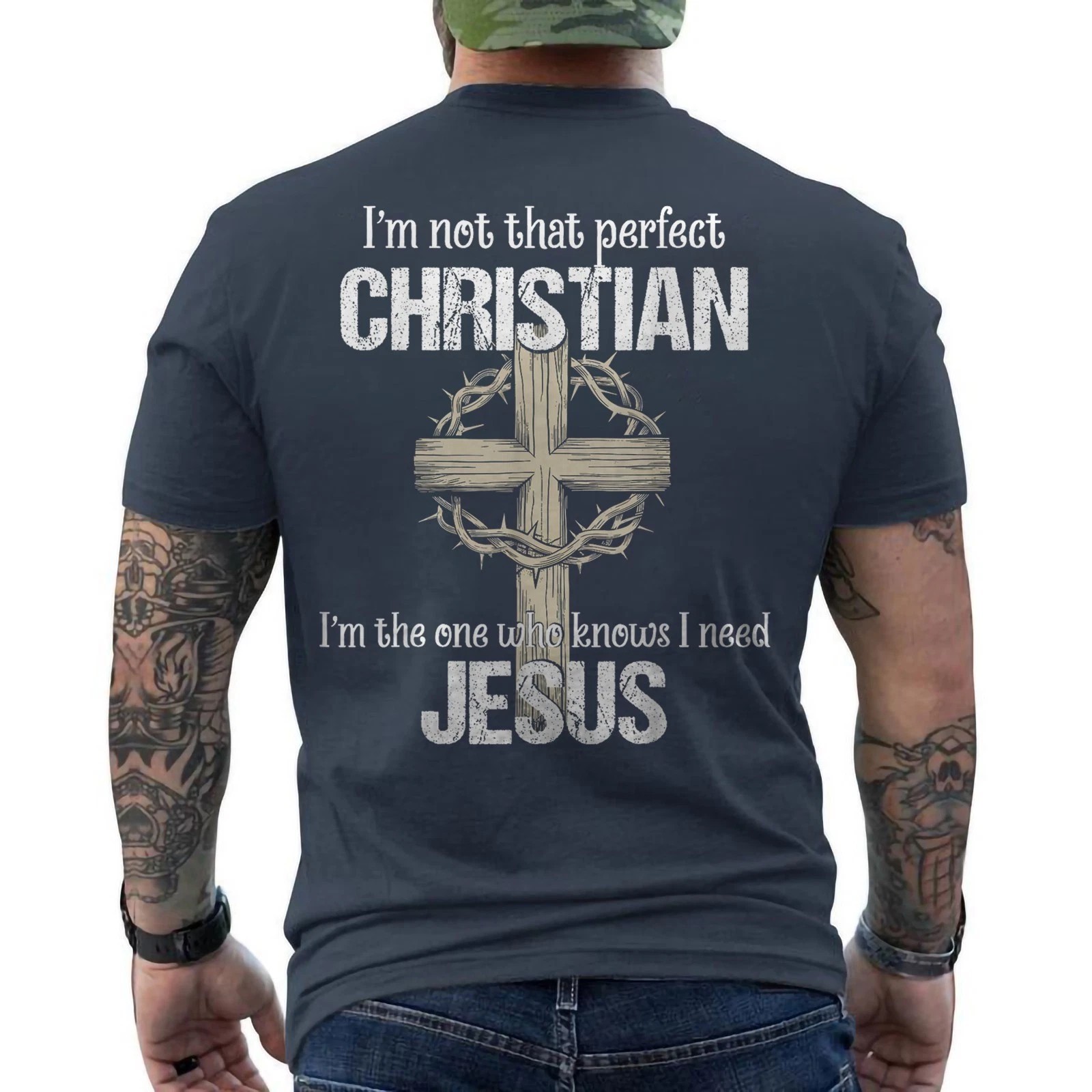 I Need Jesus T-Shirt Perfect Christian Cross Religious Faith Unisex Tee gallery