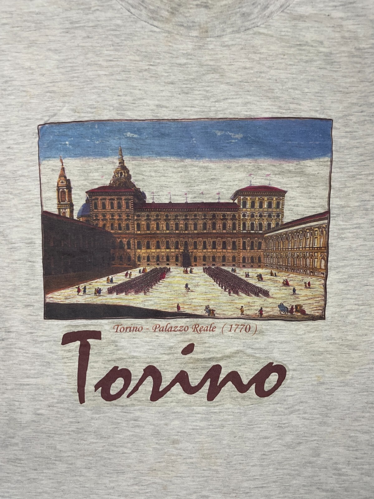 1770 Torino Palazzo Reale T-Shirt Mens Size 40 Regular Fit Single Stitch Gray gallery