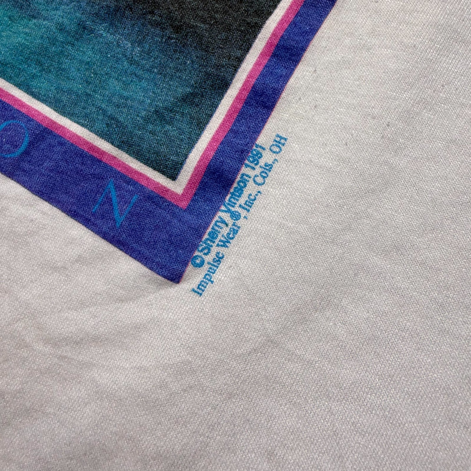Vintage 1991 Caribbean Moon Vintson Dolphins Ocean Marine Life Art T-Shirt - 3XL gallery