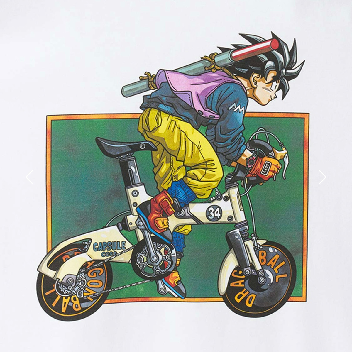 Graniph Dragon Ball Son Goku Cycling Graphic T Shirt XL White Japan Anime gallery