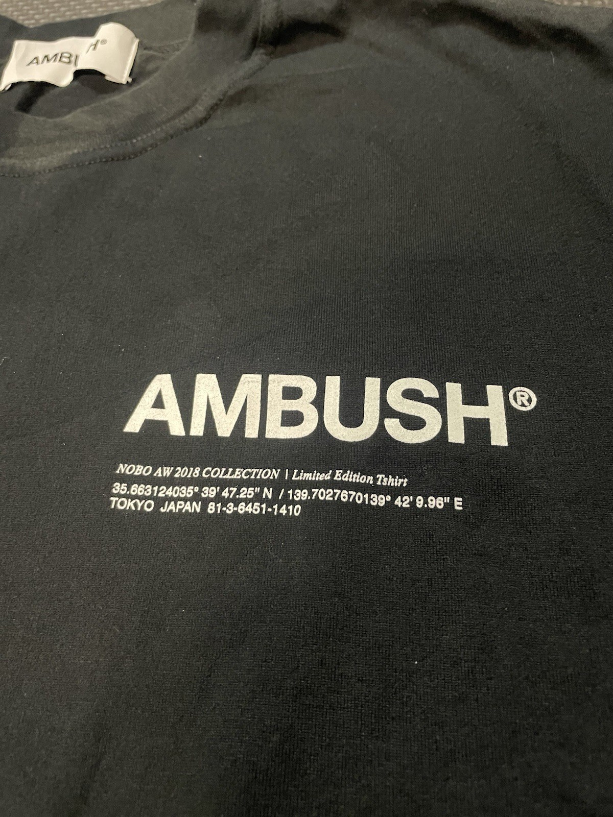 Ambush Japan Nobo AW 2018 Black Tee Men’s Large gallery