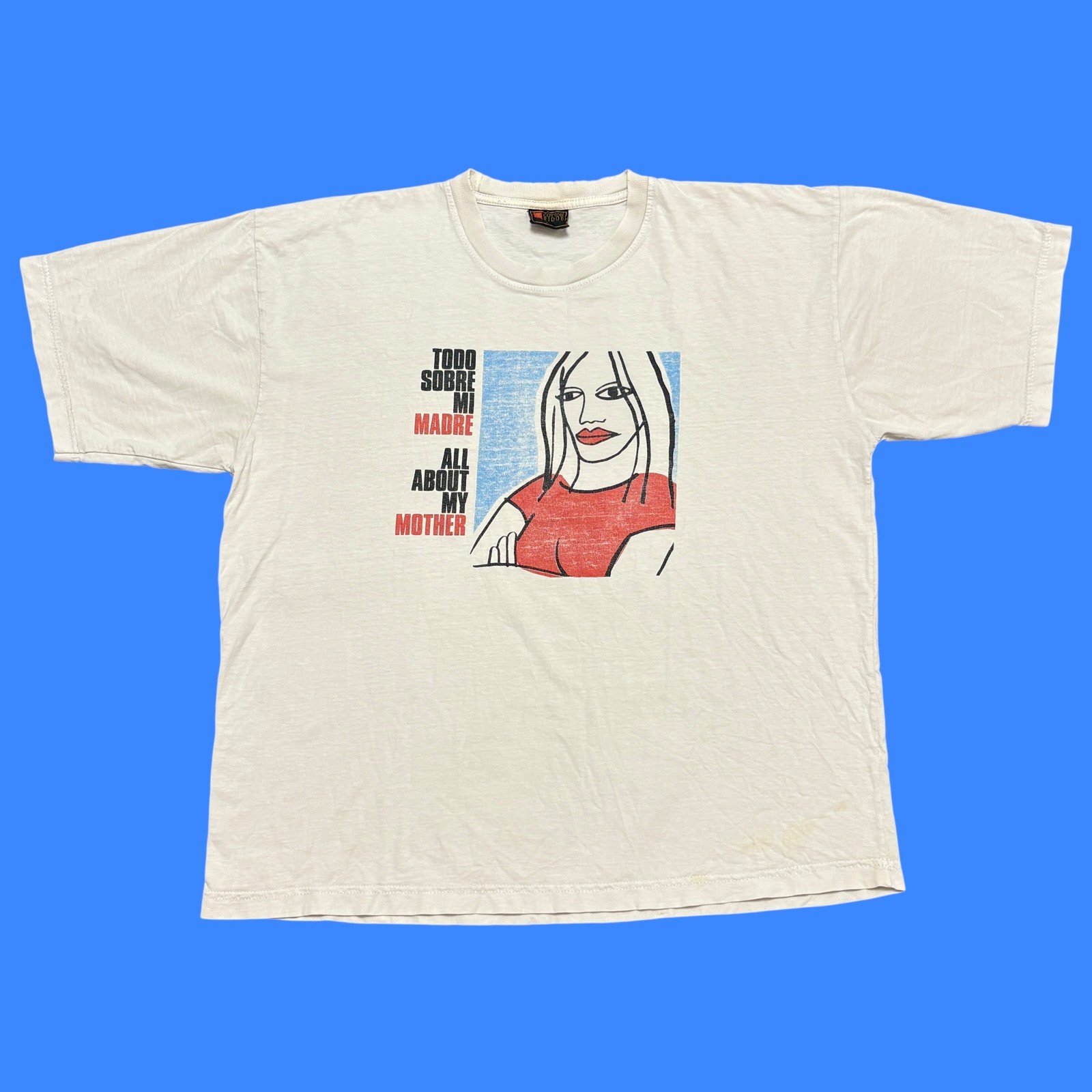 Vintage Movie Promo Shirt Mens XL White 90s Pedro Almodovar Art Graphic Cinema gallery