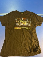 Nirvana Kurt Cobain MtV Unplugged Set men’s tshirt in black Size L Large