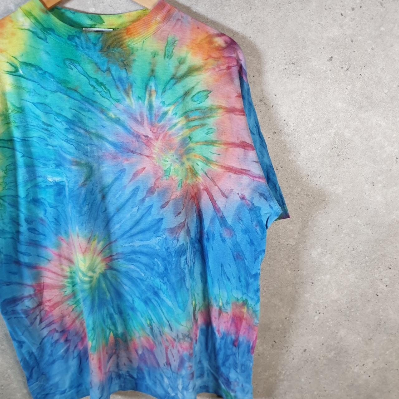 Vintage Sostanza Tie Dye USA 90s Single Stitch T Shirt Mens Large Multicoloured gallery