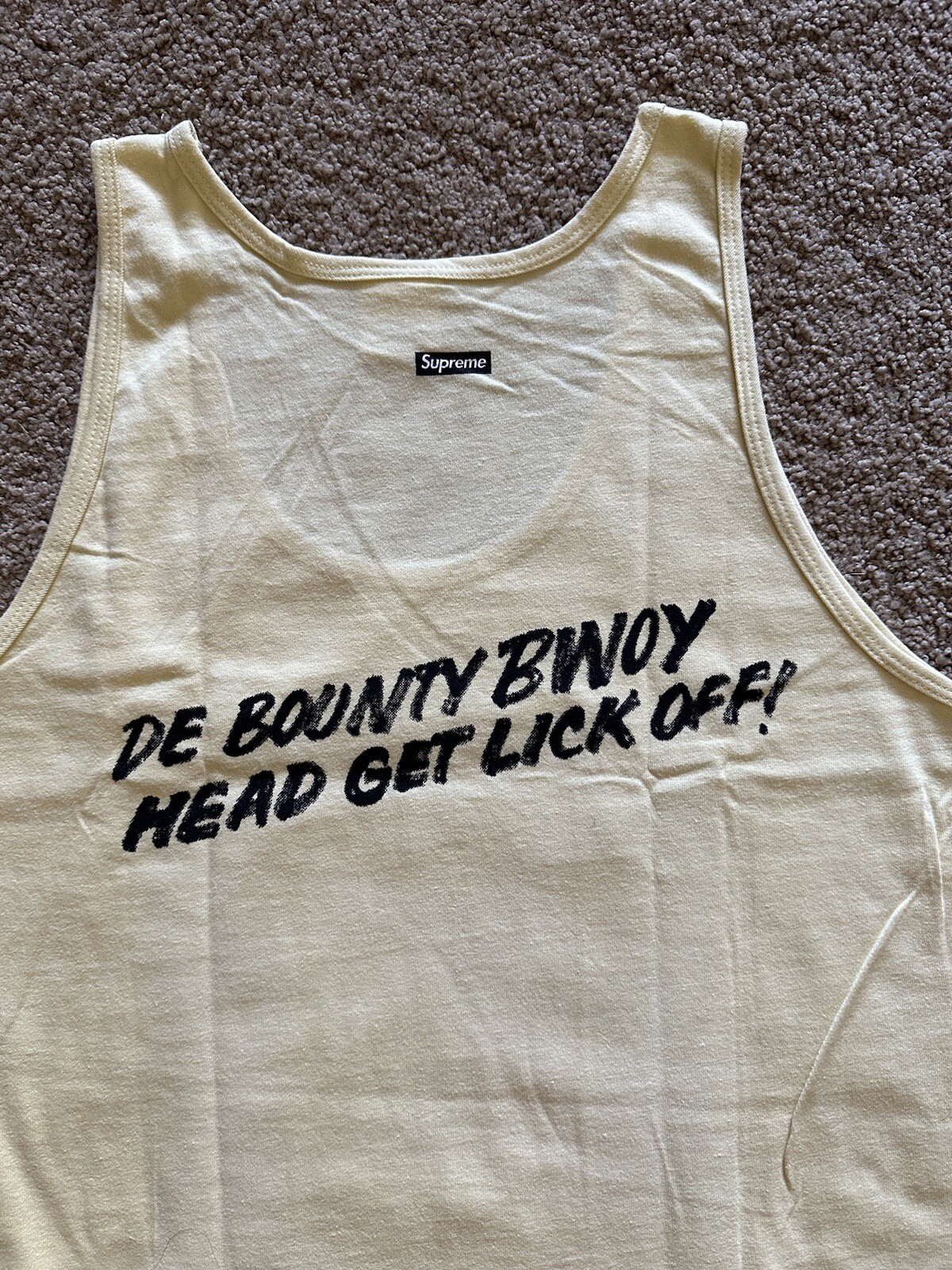 Size M - Supreme Barrington Levy Jah Life Bounty Hunter Tank Top Yellow SS16 New gallery