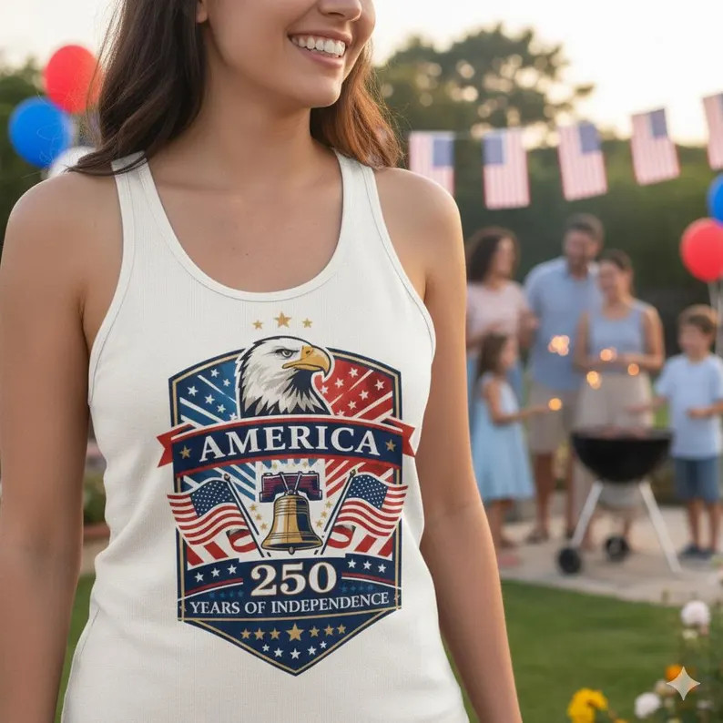 Women America Patriotic Tank Top gallery