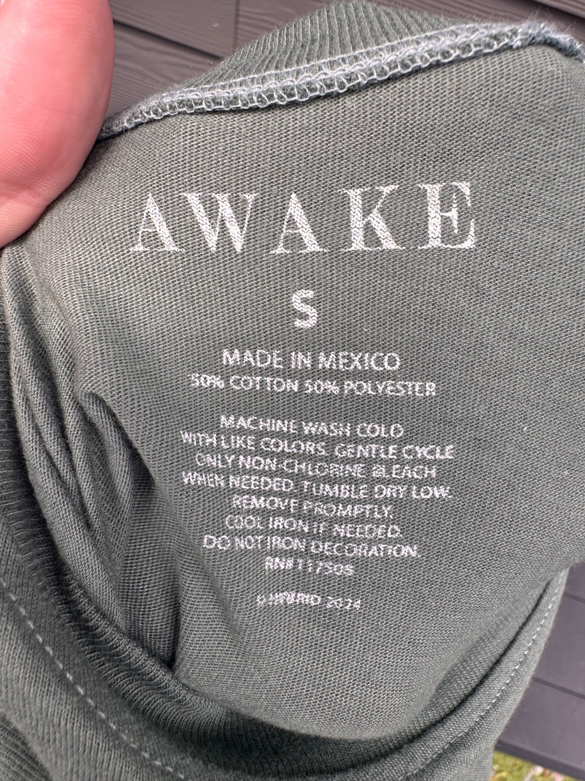 AWAKE Unisex Small Green 50/50 Cotton Polyester Blend Crewneck gallery