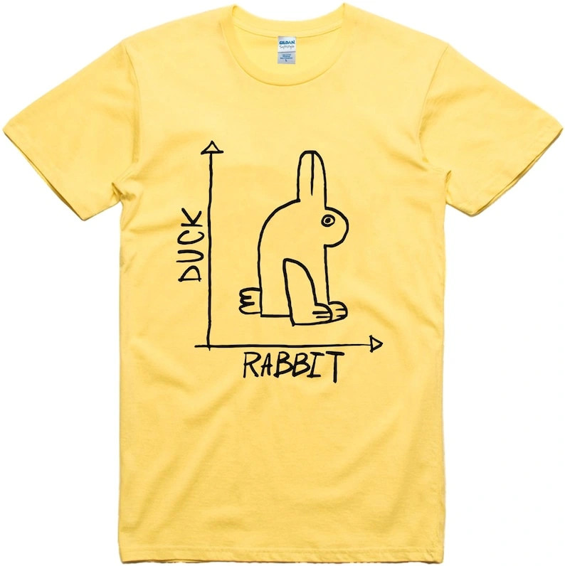 Funny Rabbit Duck Shirt, Novelty Graphic Cotton Tee gallery