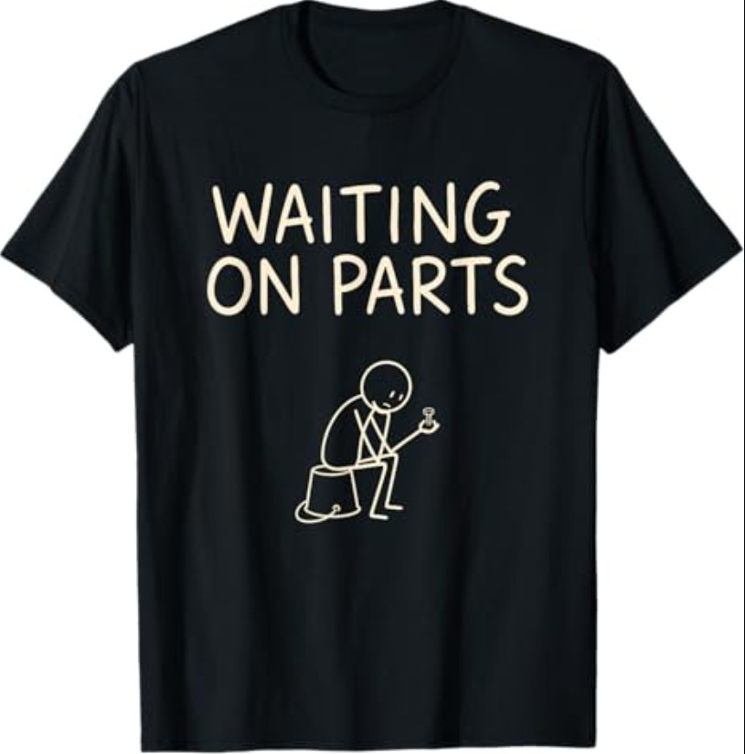 Mechanic Men Auto Repair Waiting on Parts Car Technician T-Shirt gallery