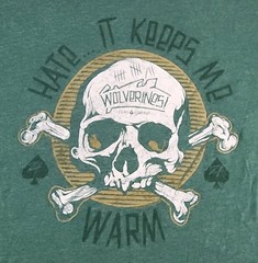 Zero Foxtrot Shirt Mens Large Wolverines Hate It Keeps Me Warm Skull Adult A59