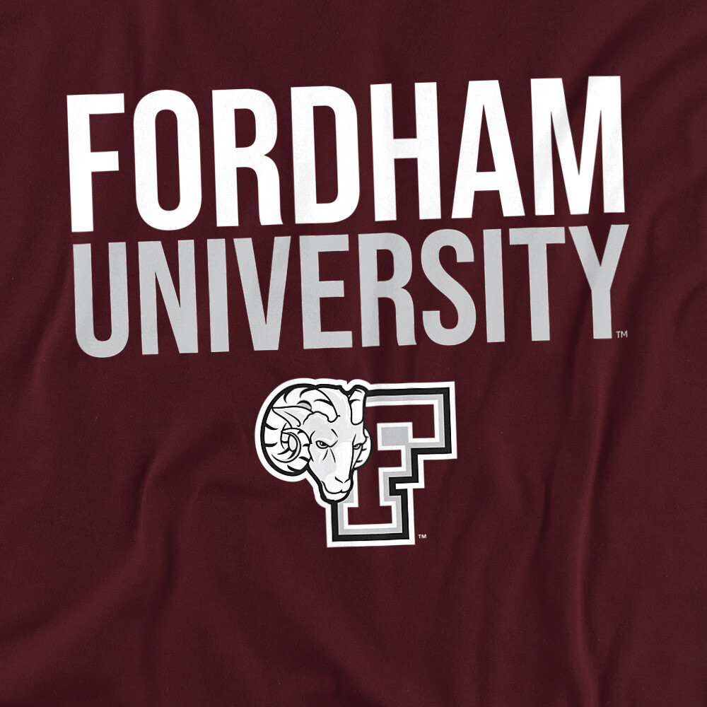 Fordham University Adult T-Shirt Stacked, Maroon, S-3XL gallery