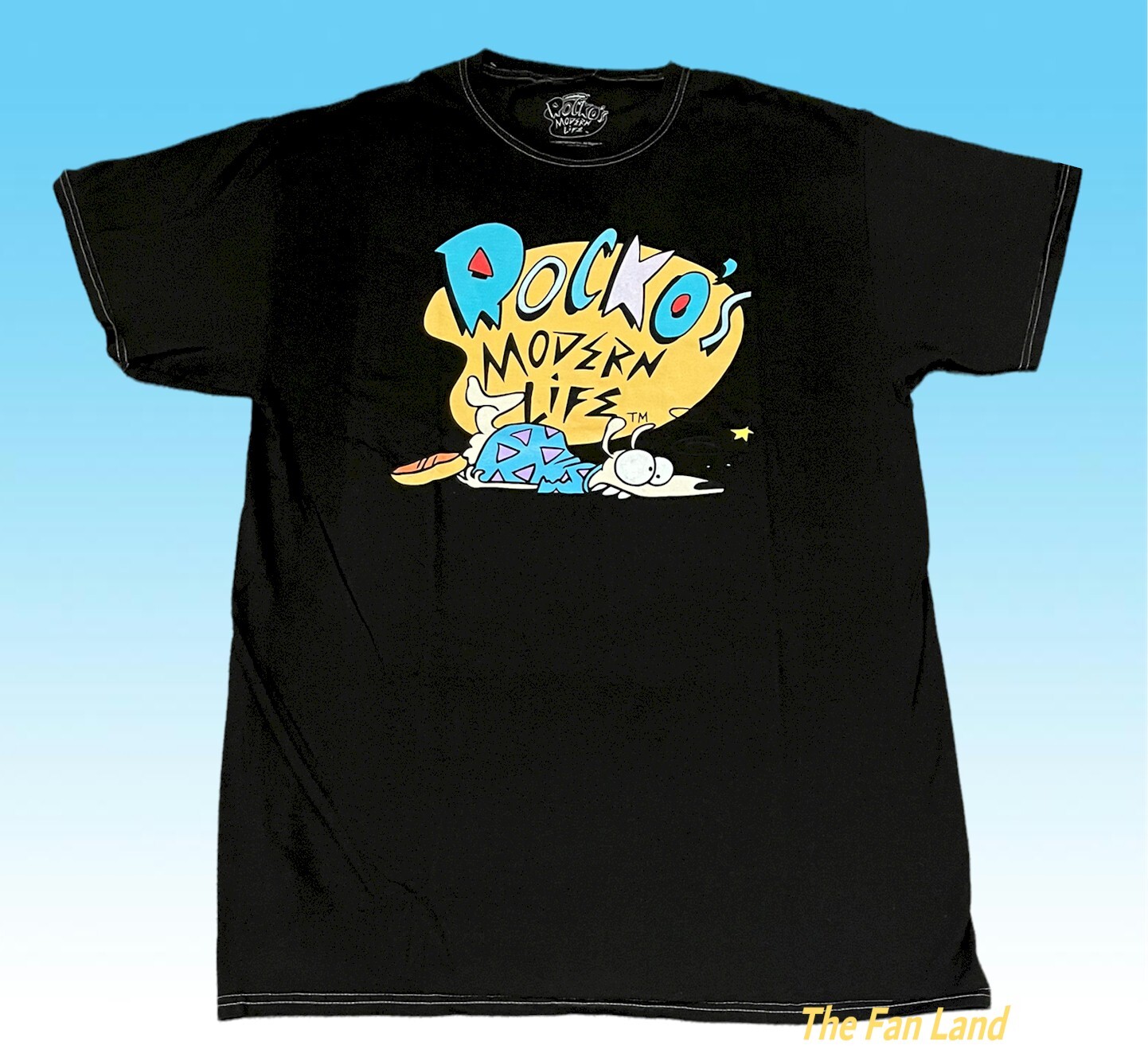 New Nickelodeon Rocko’s Modern Family Black Vintage Mens Classic T-Shirt