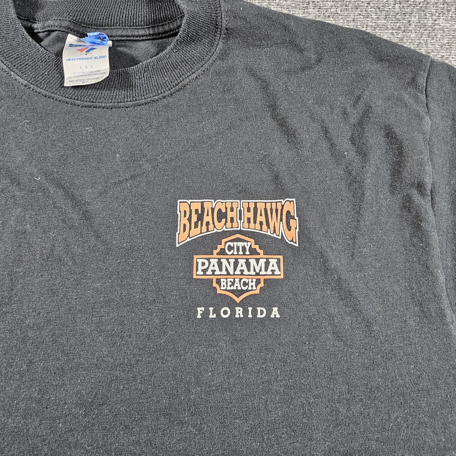 Vintage Beach Hawg Harley-Davidson Shirt Mens Large Black Panama Beach 90s gallery