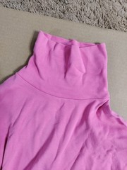 Vtg Pink Turtle Neck Single Stitch 20 Pit 25 Long No Size Tag No Brand