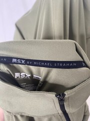 MSX Mens Medium Shirt by Michael Strahan Green Half Zip Long Sleeve