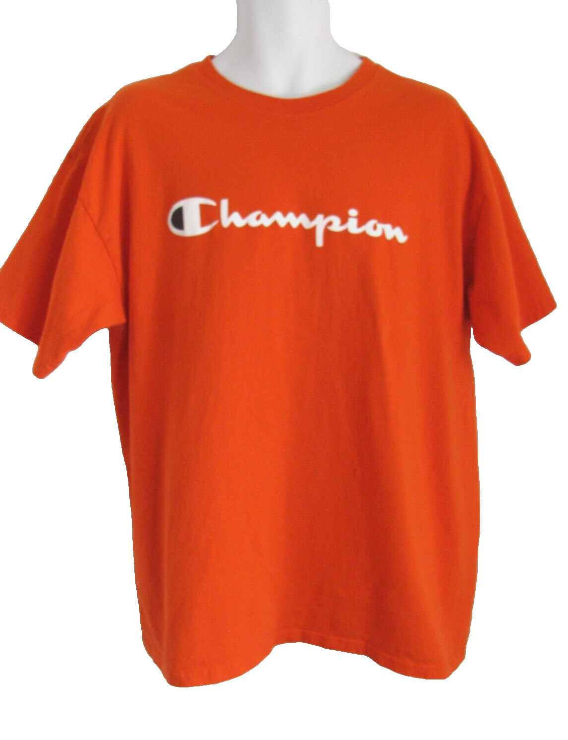 Champion Athletic T Shirt Mens 1XL Orange Logo Graphic Streetwear Tee gallery