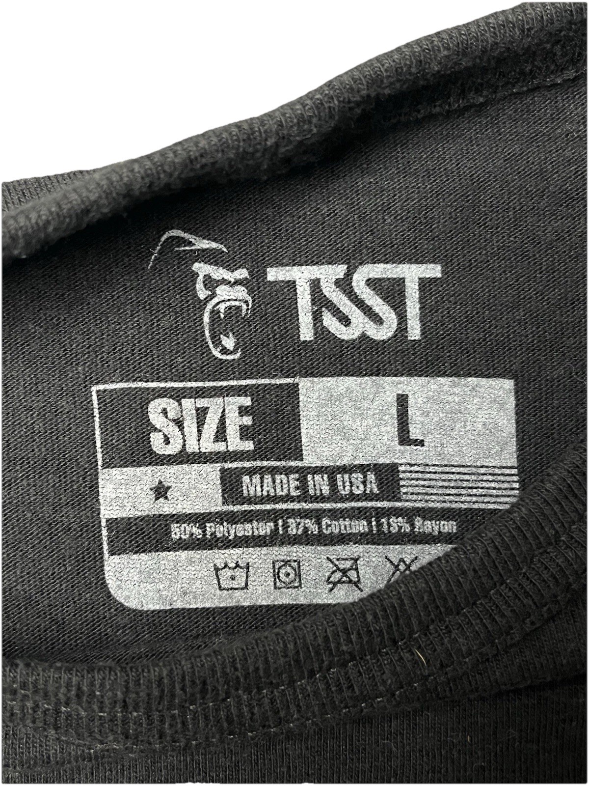 Feel Powerful Gym Shirt Men’s Size Lg Black S/S Shirt Cotton Poly Made In USA gallery