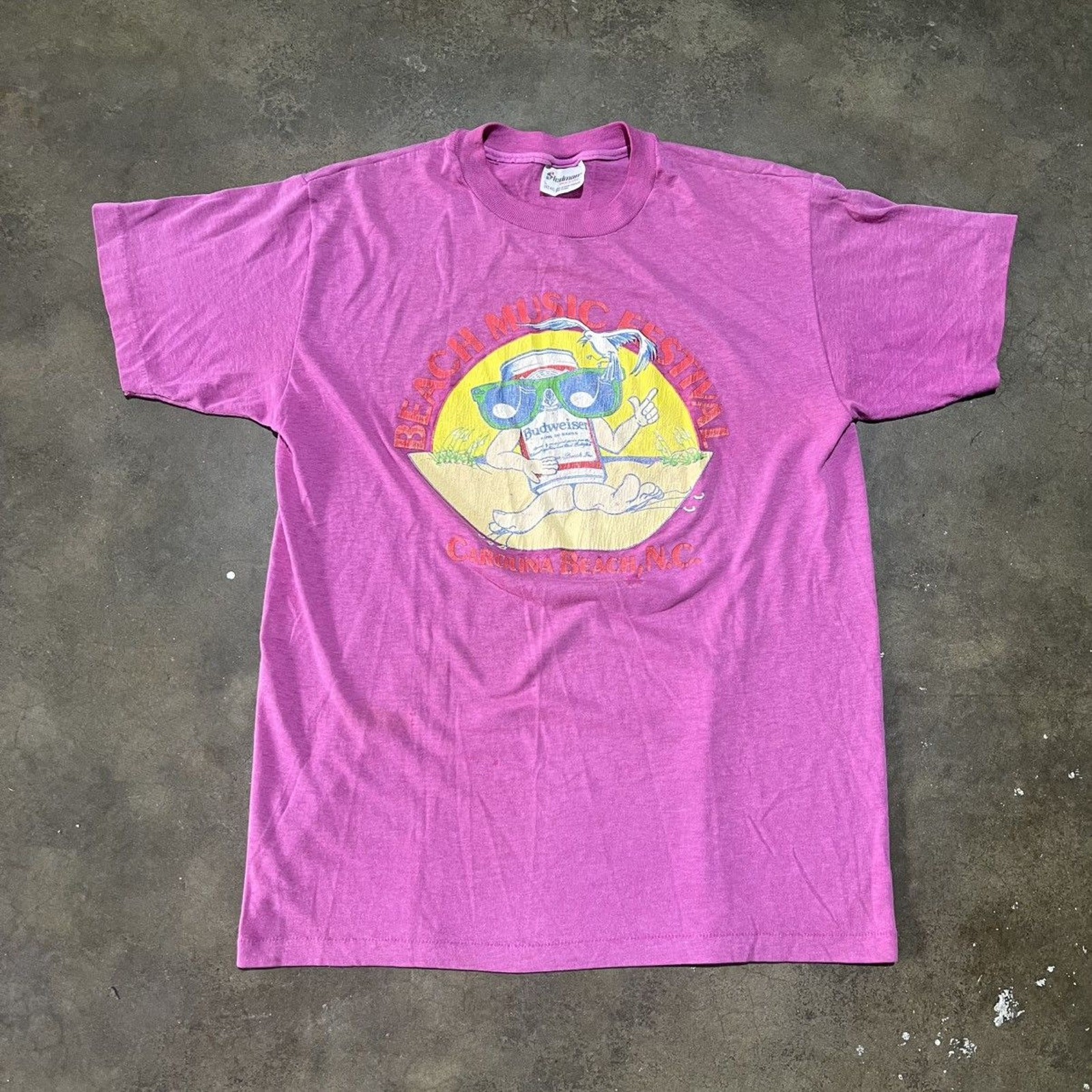 Vintage 80s Beach Music Festival Carolina Beach NC T-Shirt 1980s