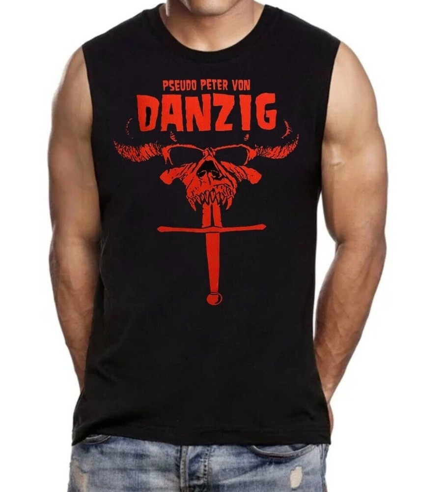 Danzig Pseudo Peter Von Heavy Metal Band BLACK MUSCLE SHIRT