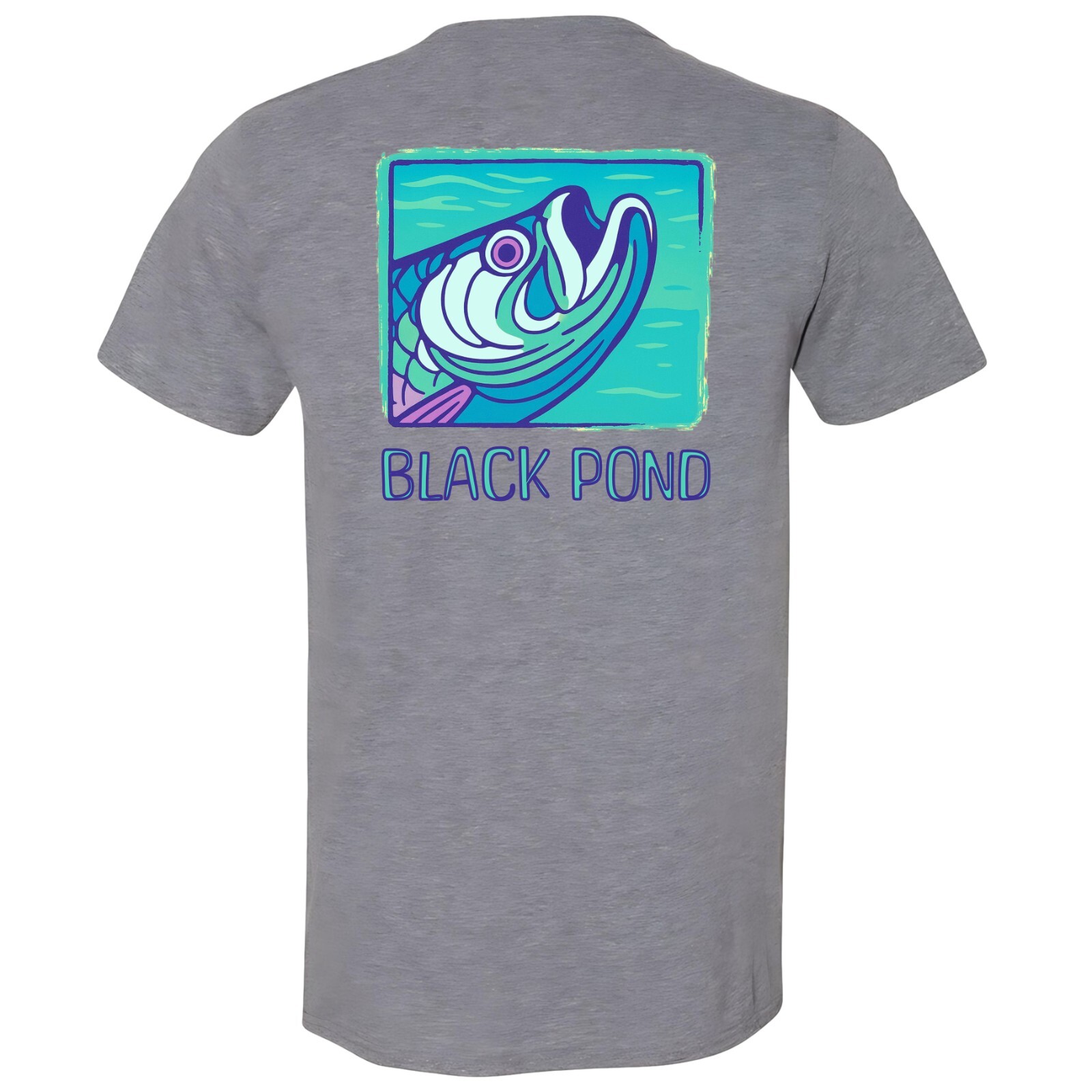 Black Pond Saltwater Series Tarpon Fish Men's T-shirt Inshore Fishing gallery