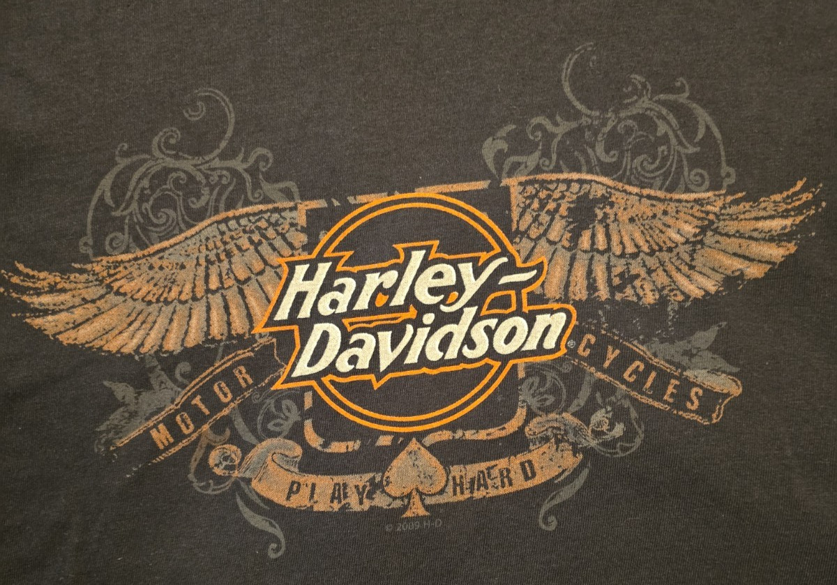 Harley Davidson 2009 Eagle Graphic Mens XL Black T-shirt Cincinnati Harley USA gallery