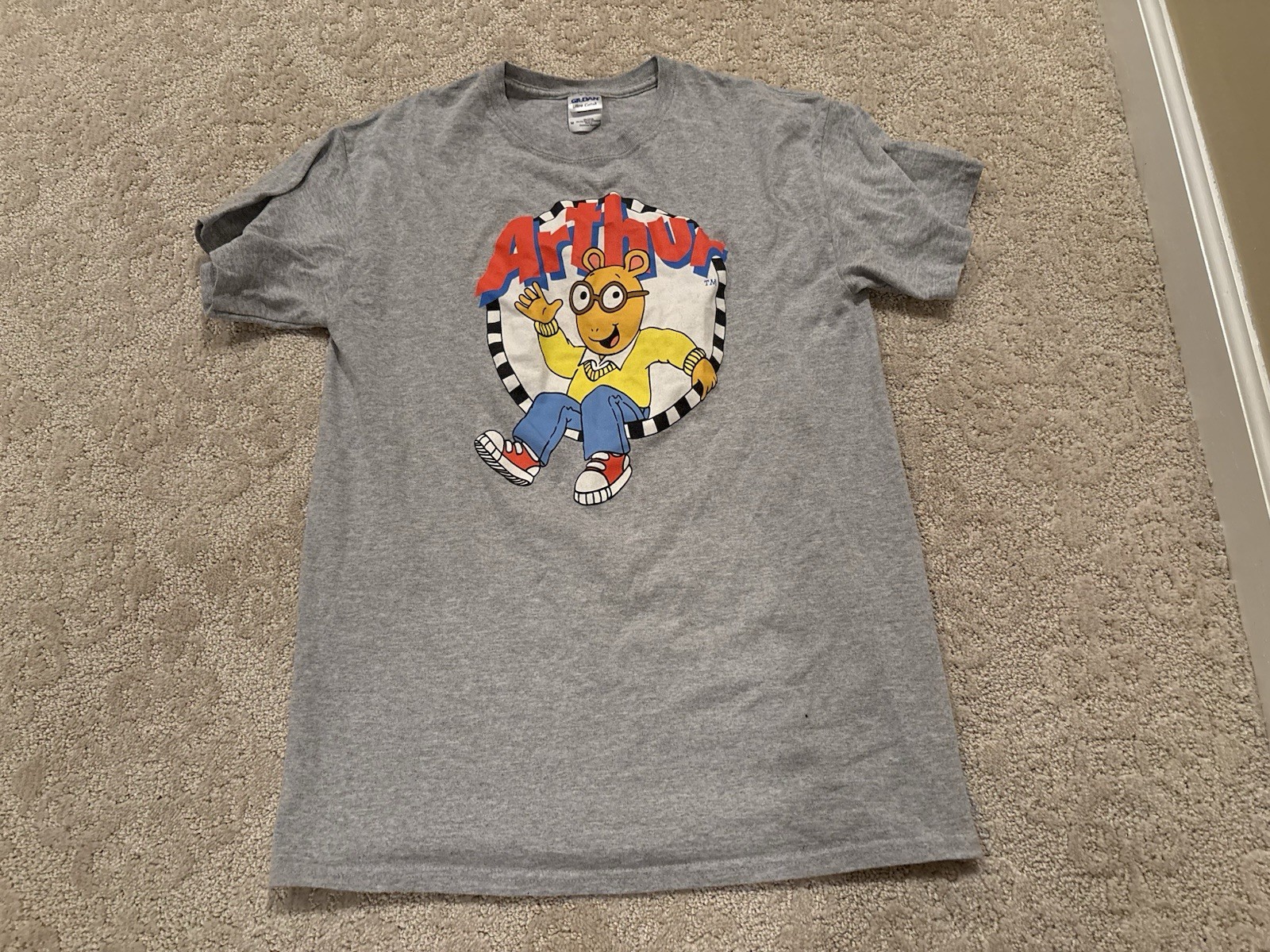 Arthur PBS TV Show Graphic Gray T-Shirt Cartoon Childrens Show Men’s Size Medium gallery