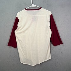 Vintage Walton Warriors A&M Raglan Henley T-Shirt 3/4 Sleeve Burgundy & White