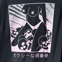 Spencer’s Black Skull Graphic Print Crew Neck Short Sleeve T-Shirt XL