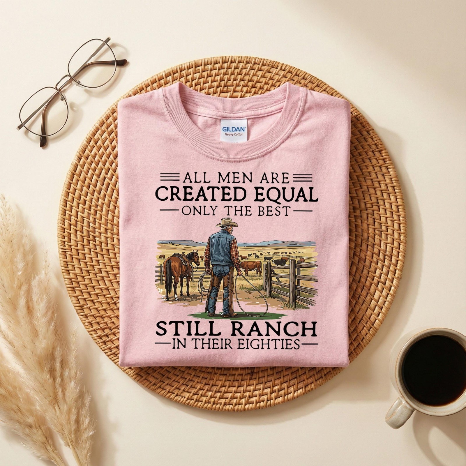 Cowboy Grandpa Shirt, Funny 80th Birthday Gift for Rancher T-Shirt gallery