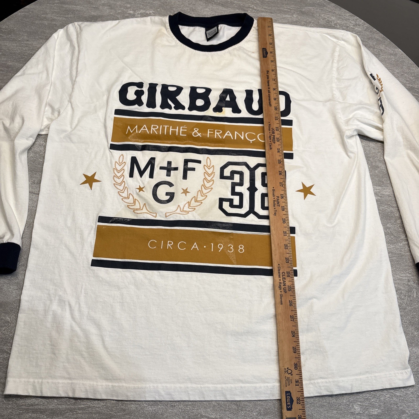 Marithe Francois Girbaud Shirt Mens White Long Sleeve MFG 38 Graphic 2XL gallery